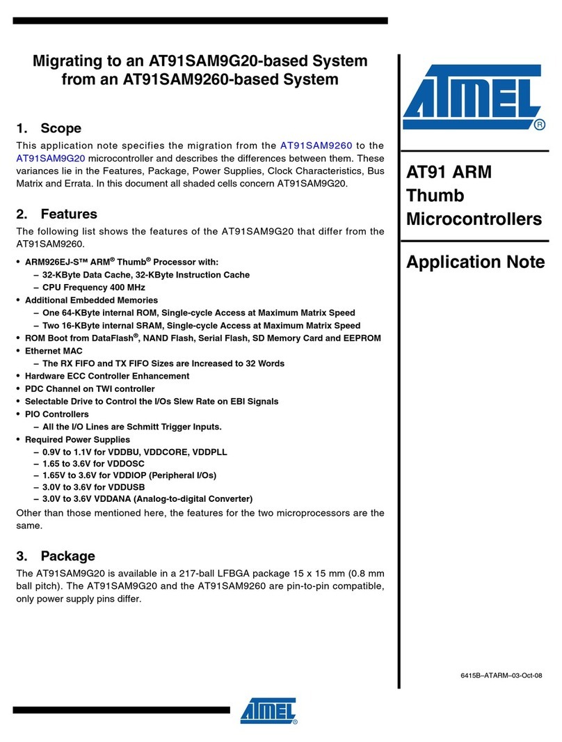Atmel AT91 ARM Thumb Installation and operating instructions