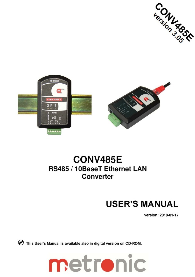 Metronic CONV485E user manual
