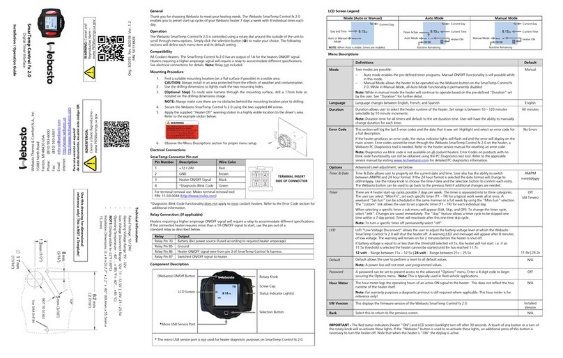 Webasto SmarTemp Control Installation & operation guide