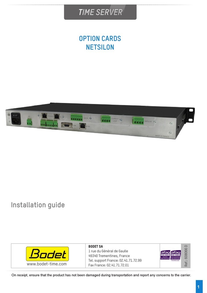 Bodet NETSILON installation guide