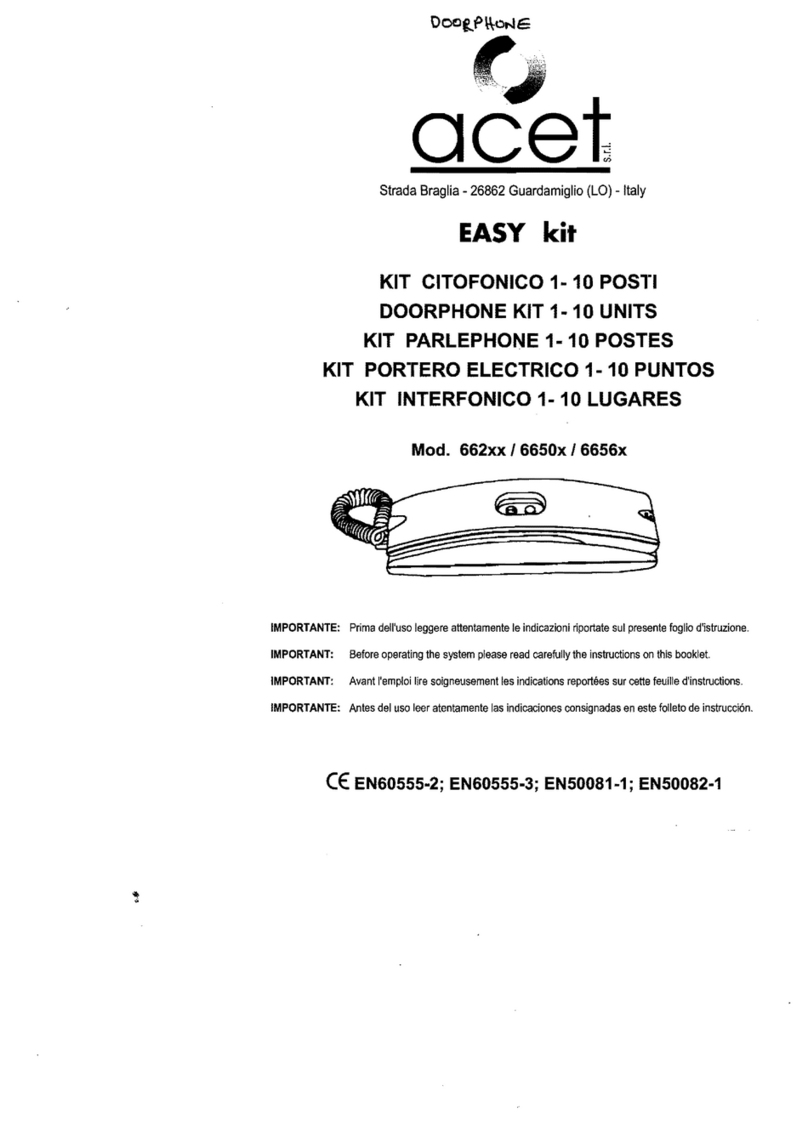 acet EASY kit Series User manual