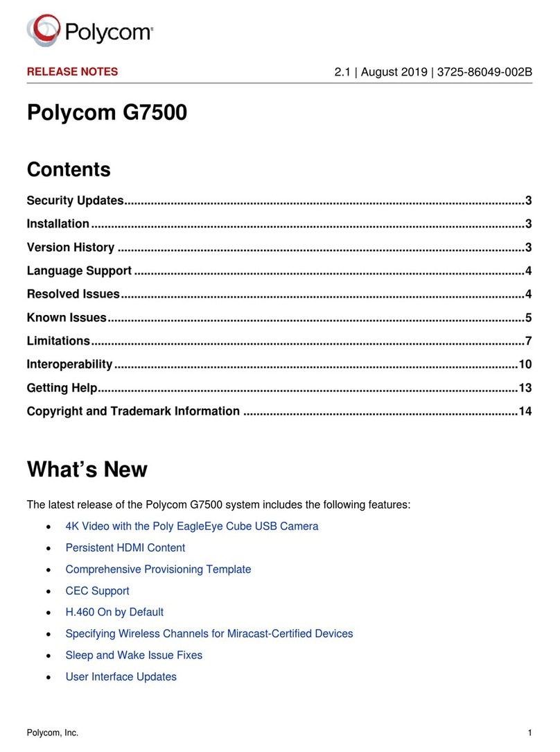 Polycom G7500 Release notes