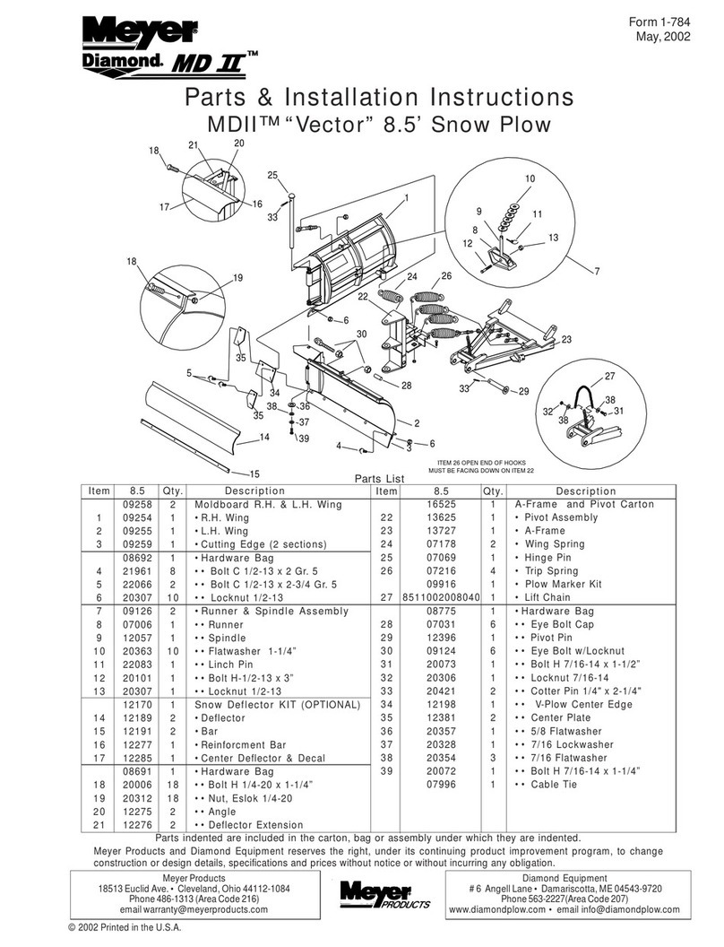 Meyer Diamond MD II User manual Meyer Diamond MD II User manual