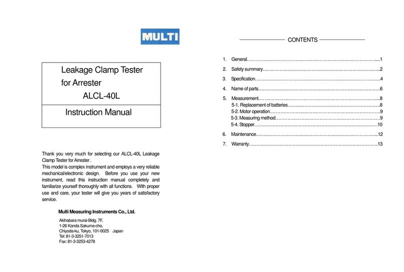 Multi ALCL-40L instruction manual Multi ALCL-40L instruction manual