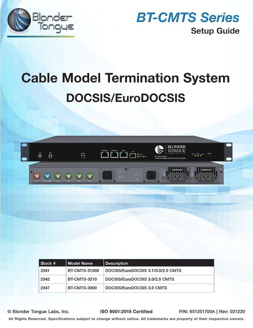 Blonder tongue BT-CMTS Series Setup guide