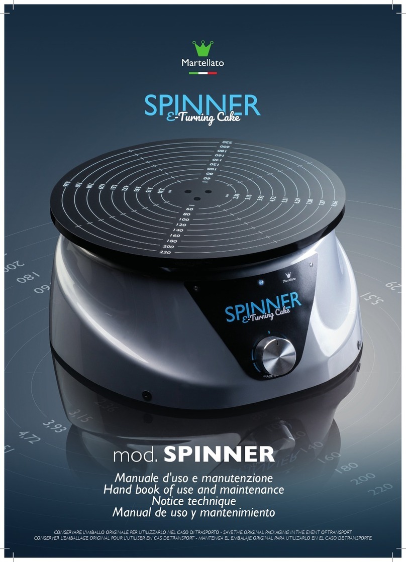 Martellato SPINNER Instructions for use and maintenance