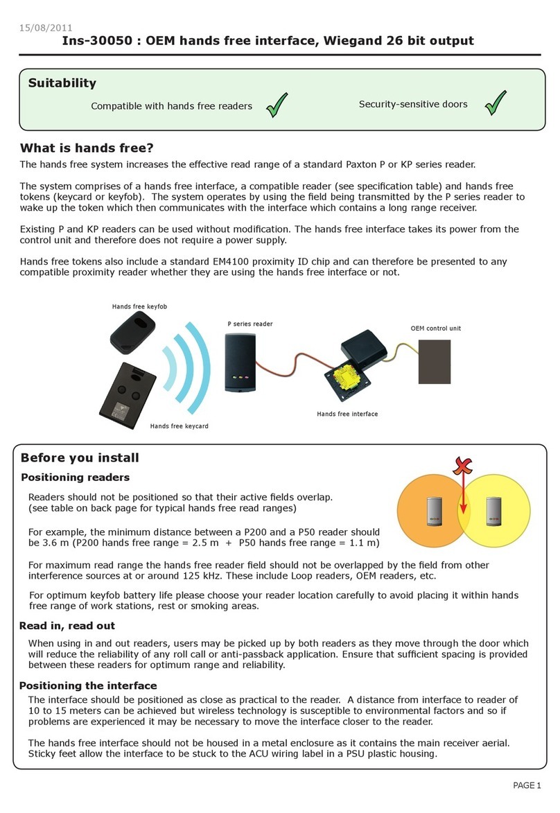 Paxton Ins-30050 User manual