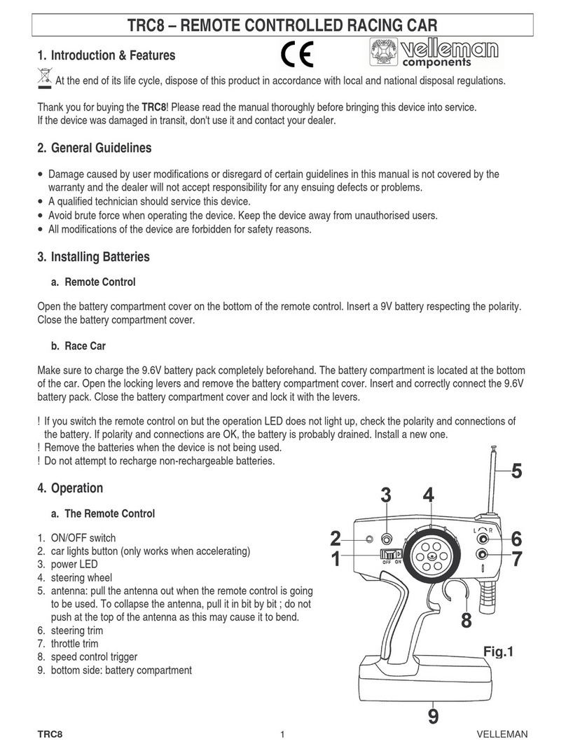 Velleman TRC8 quick start guide