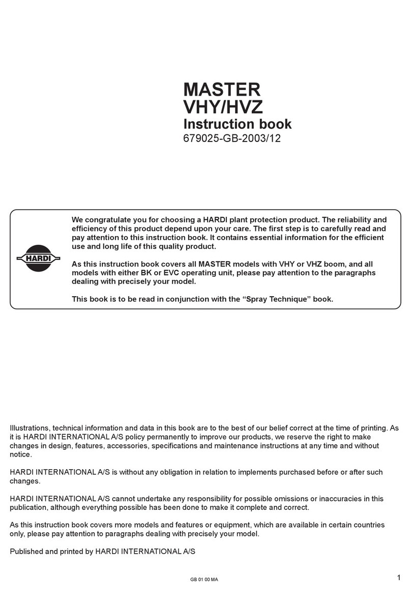 Hardi MASTER VHY Series User manual