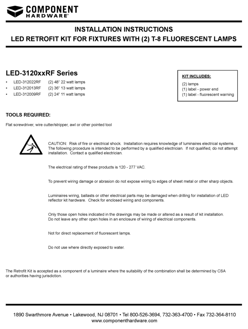 Component Hardware LED-3120RF Series Installation Instructions and Technical Information Component Hardware LED-3120RF Series Installation Instructions and Technical Information