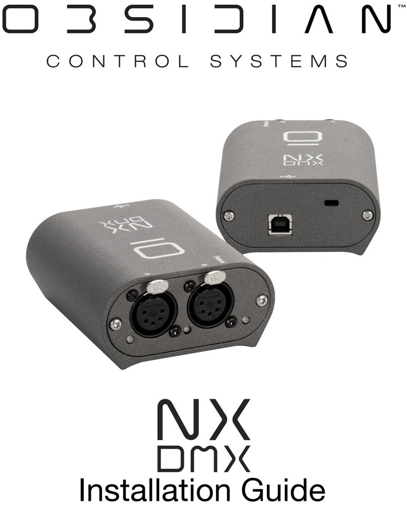OBSIDIAN CONTROL SYSTEMS NX DMX User manual