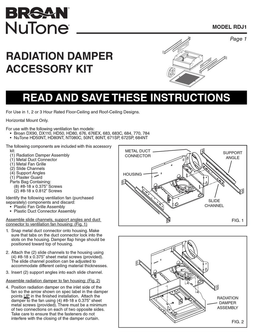 NuTone RDJ1 User manual