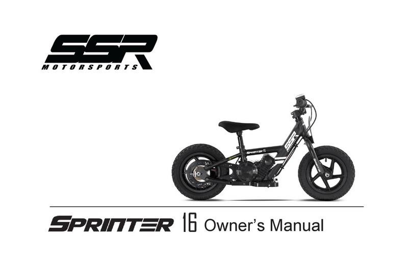 SSR Motorsports Sprinter 16 owner's manual