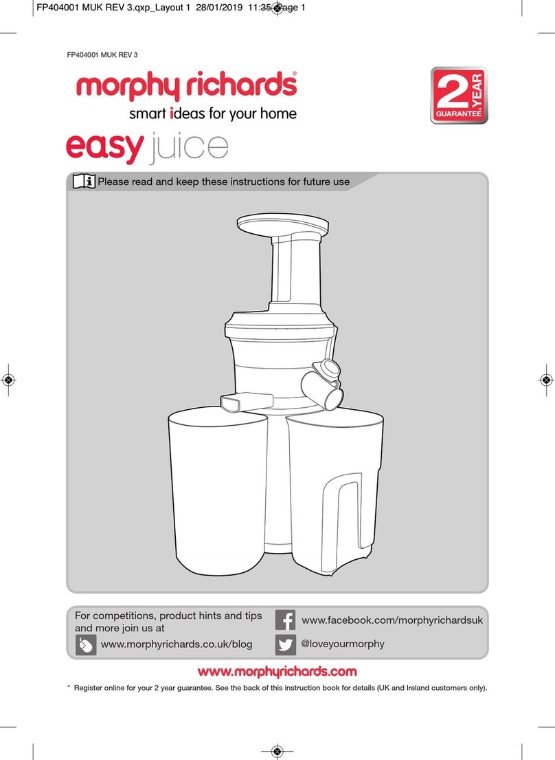 Morphy Richards easy juice FP404001 User manual