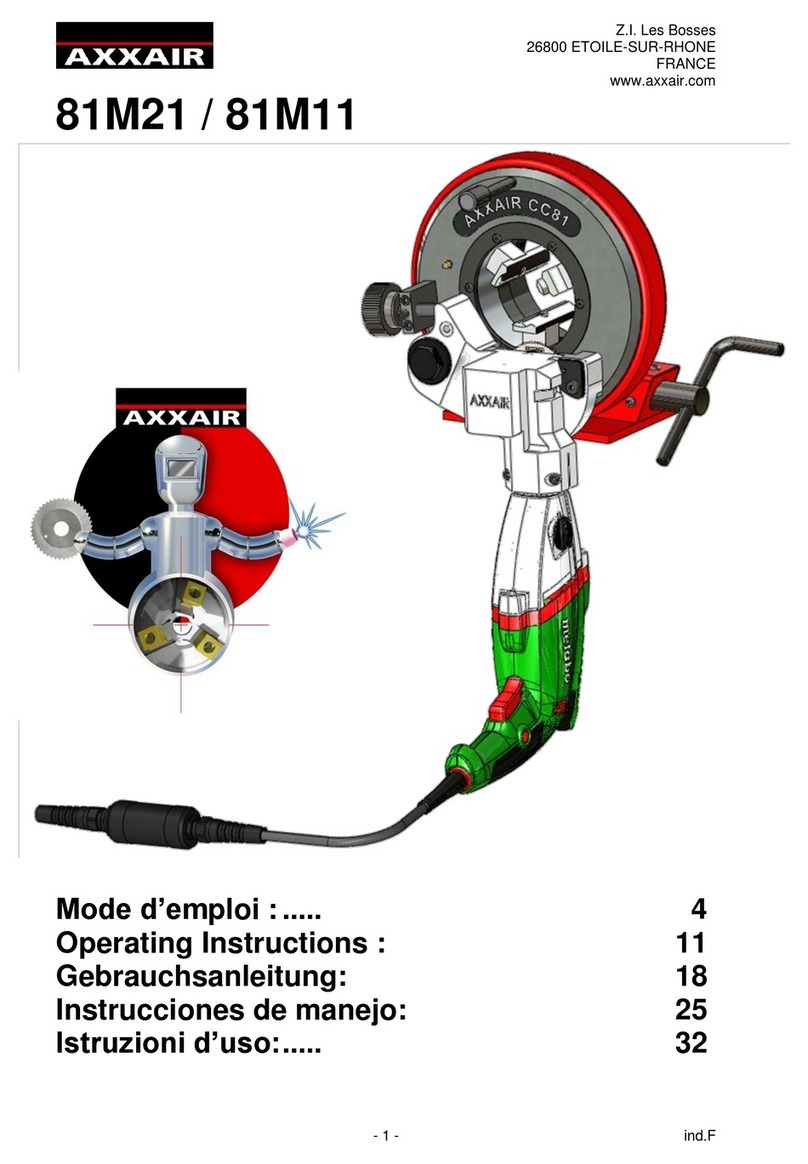 AXXAIR 81M21 operating instructions
