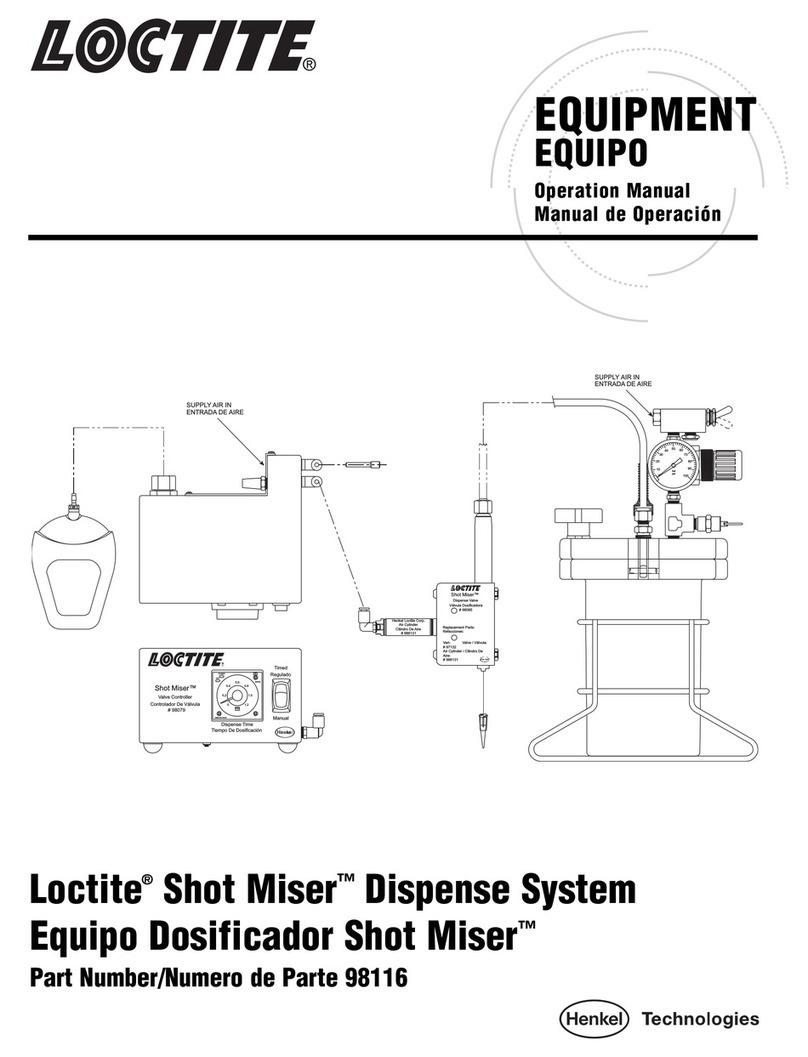 Henkel Loctite Shot Miser Operation manual Henkel Loctite Shot Miser Operation manual