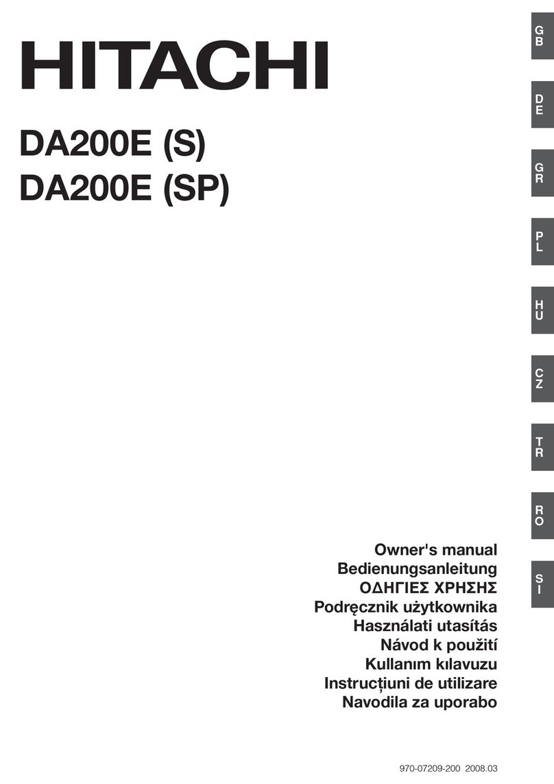 Hitachi DA200ES owner's manual