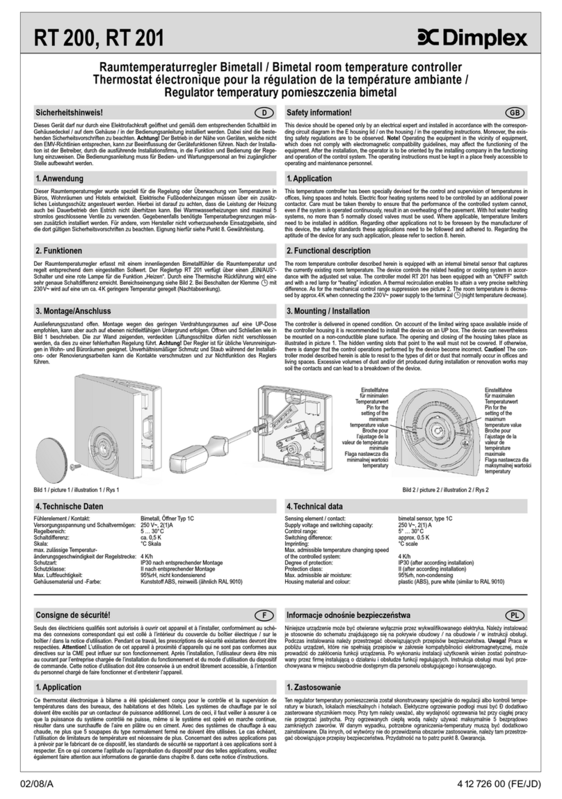 Dimplex RT 200 User manual