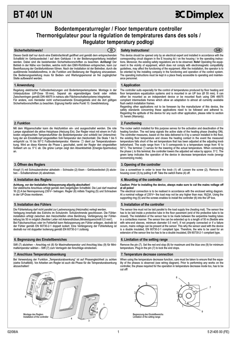 Dimplex BT 401 UN User manual