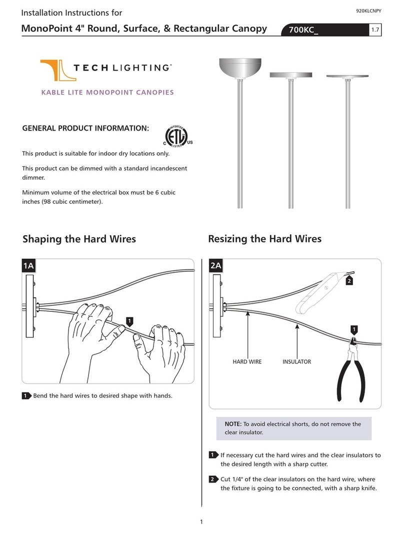 TECHLIGHTING MonoPoint 4 Installation instructions & owner's manual