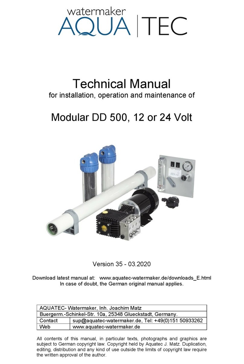 Aquatec DD 500 Technical manual