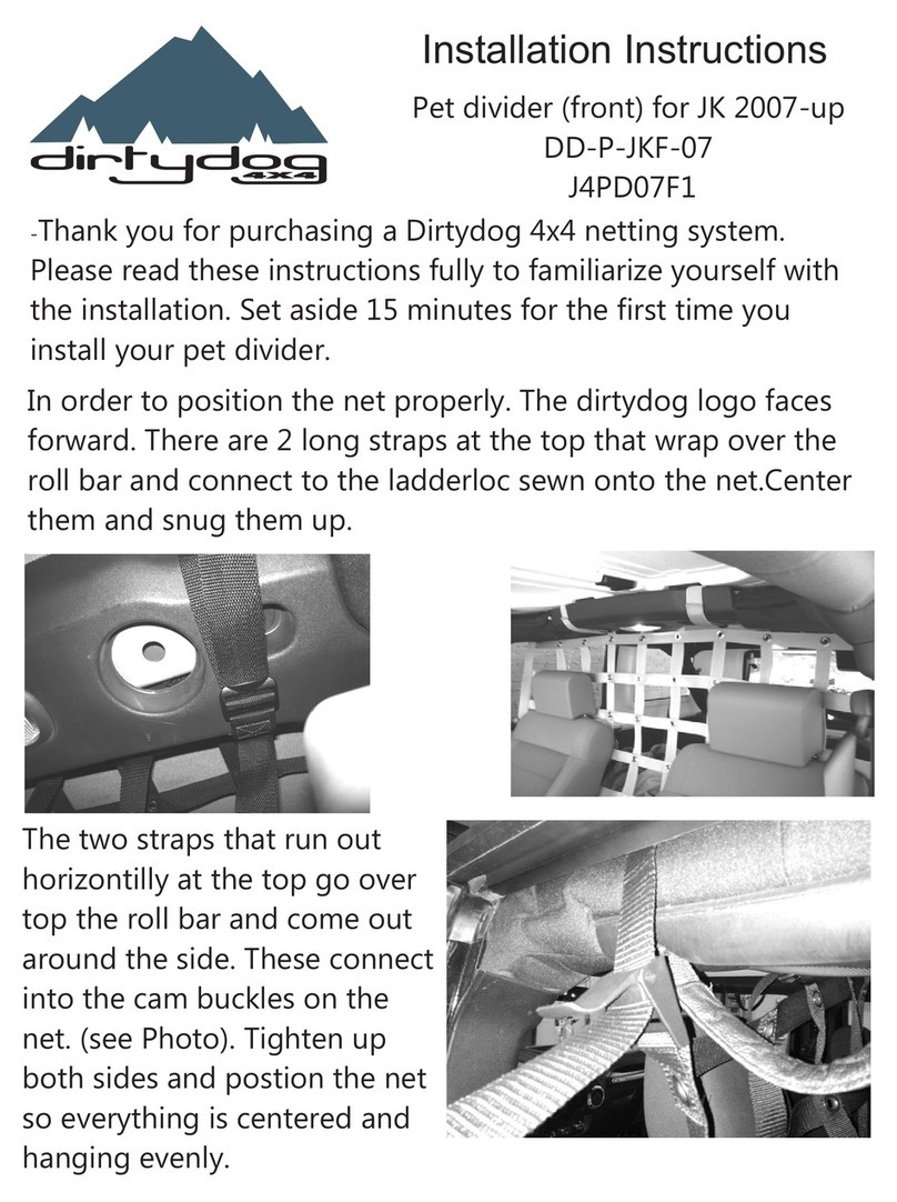 Dirtydog 4x4 DD-P-JKF-07 Installation instructions & owner's manual