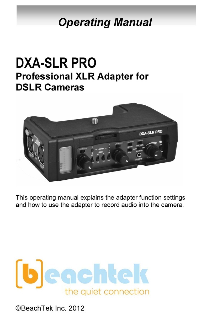 BeachTek DXA-SLR PRO operating manual