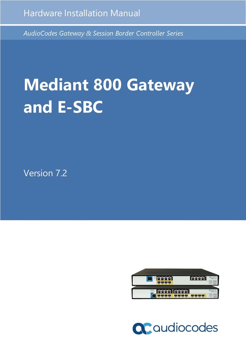 AudioCodes Mediant 800 Series Assembly instructions