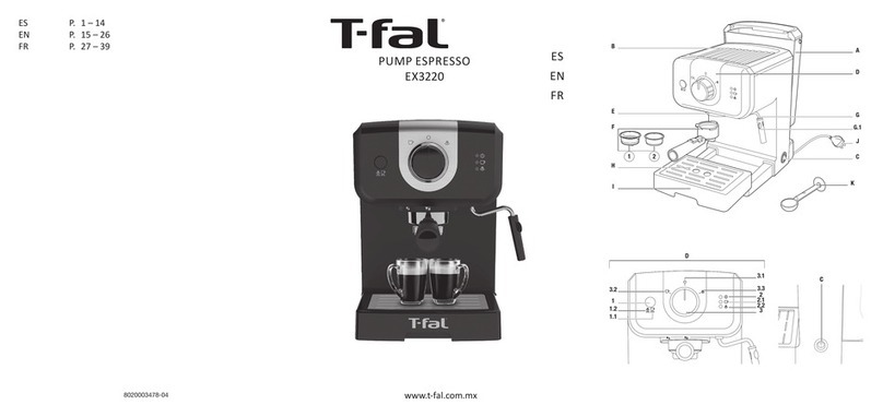 T-Fal PUMP ESPRESSO EX3220 manual