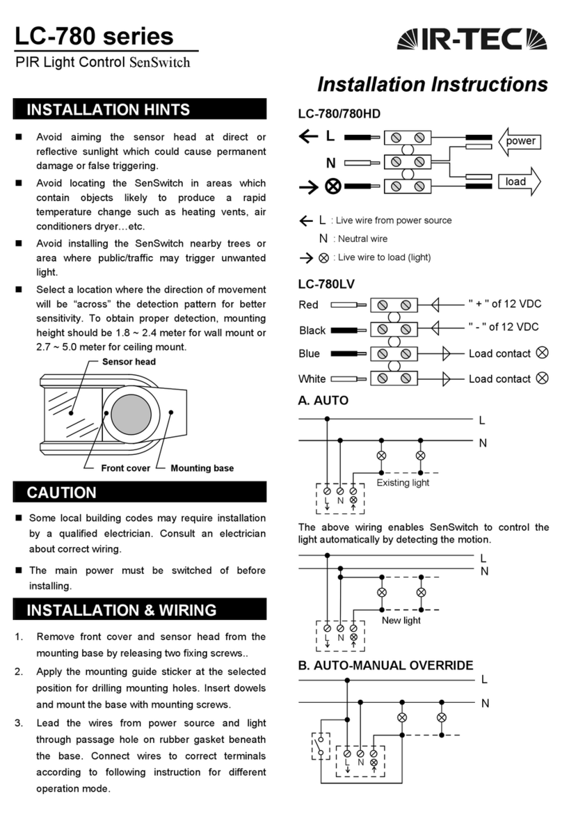 IR-Tec LC-780 Series installation instructions