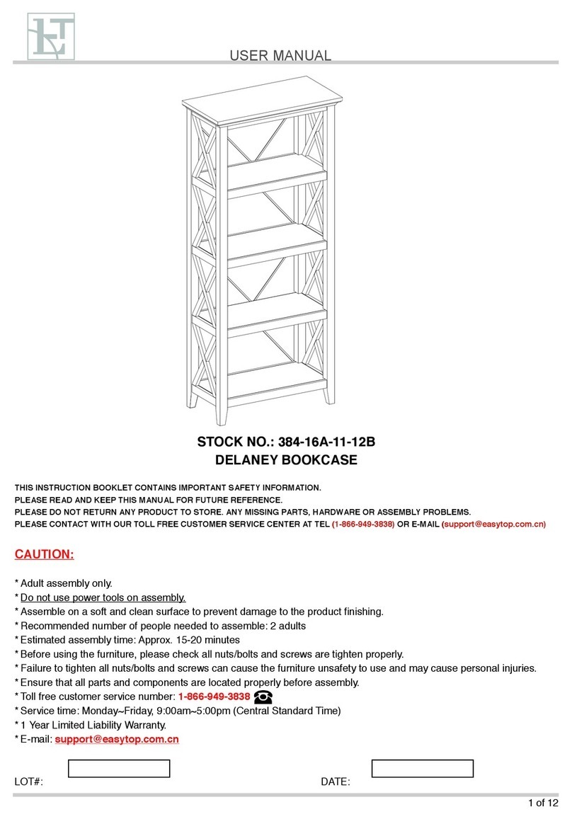 Easy Top DELANEY BOOKCASE user manual