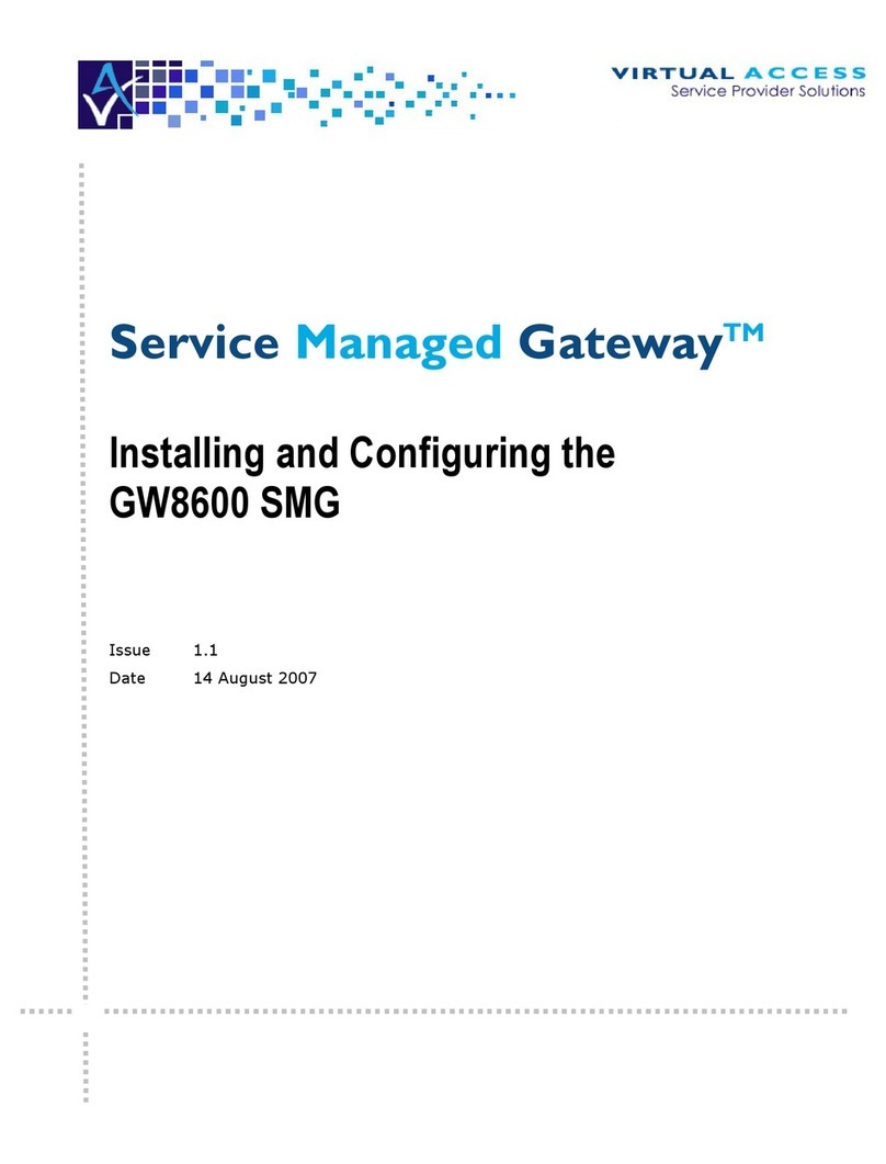 virtual access GW8600 Service Managed Gateway Installing and configuring