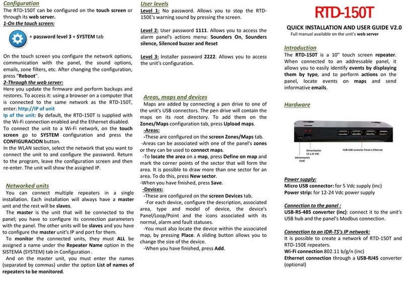 Detnov RTD-150T Quick installation and user guide