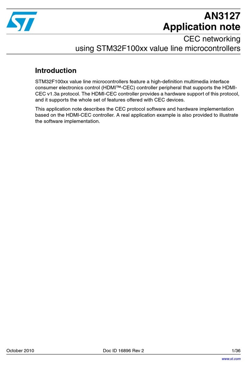 ST STM32F100 Series Installation and operating instructions