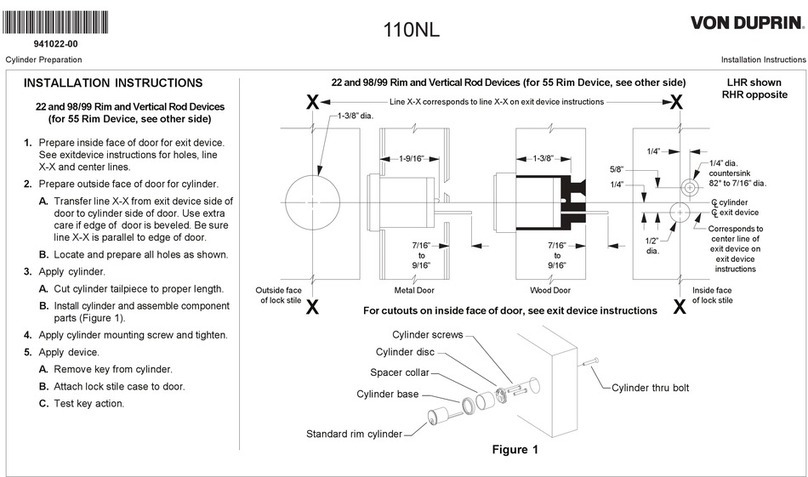 Von Duprin 110NL User manual Von Duprin 110NL User manual