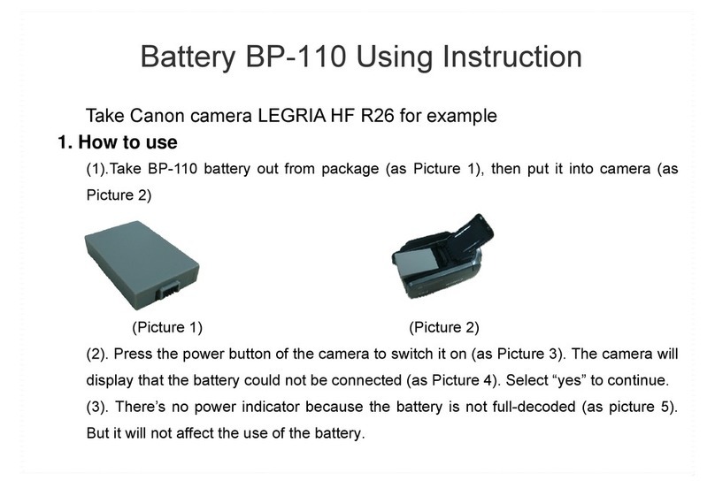 Canon BP-110 Using instruction