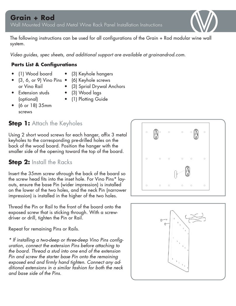 Grain+Rod Wine Rack Panel installation instructions Grain+Rod Wine Rack Panel installation instructions