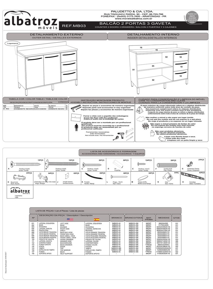 MOVEIS ALBATROZ MB03 Assembly lnstructions