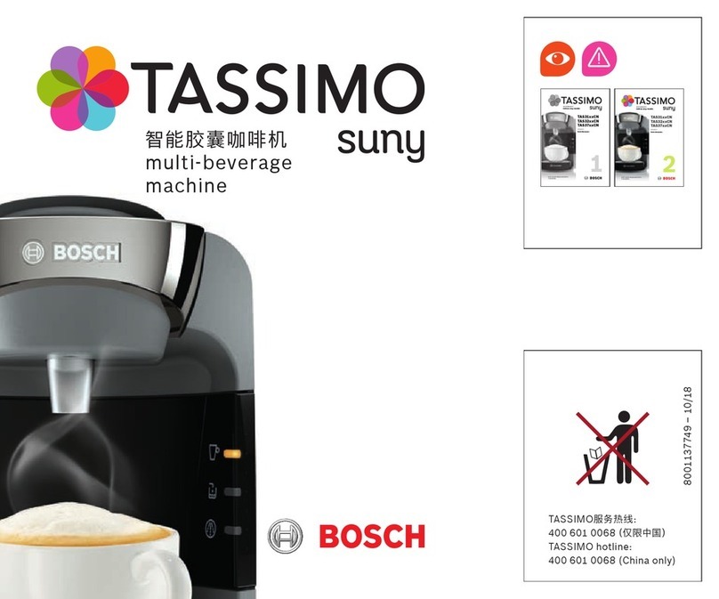Bosch Tassimo Suny User manual