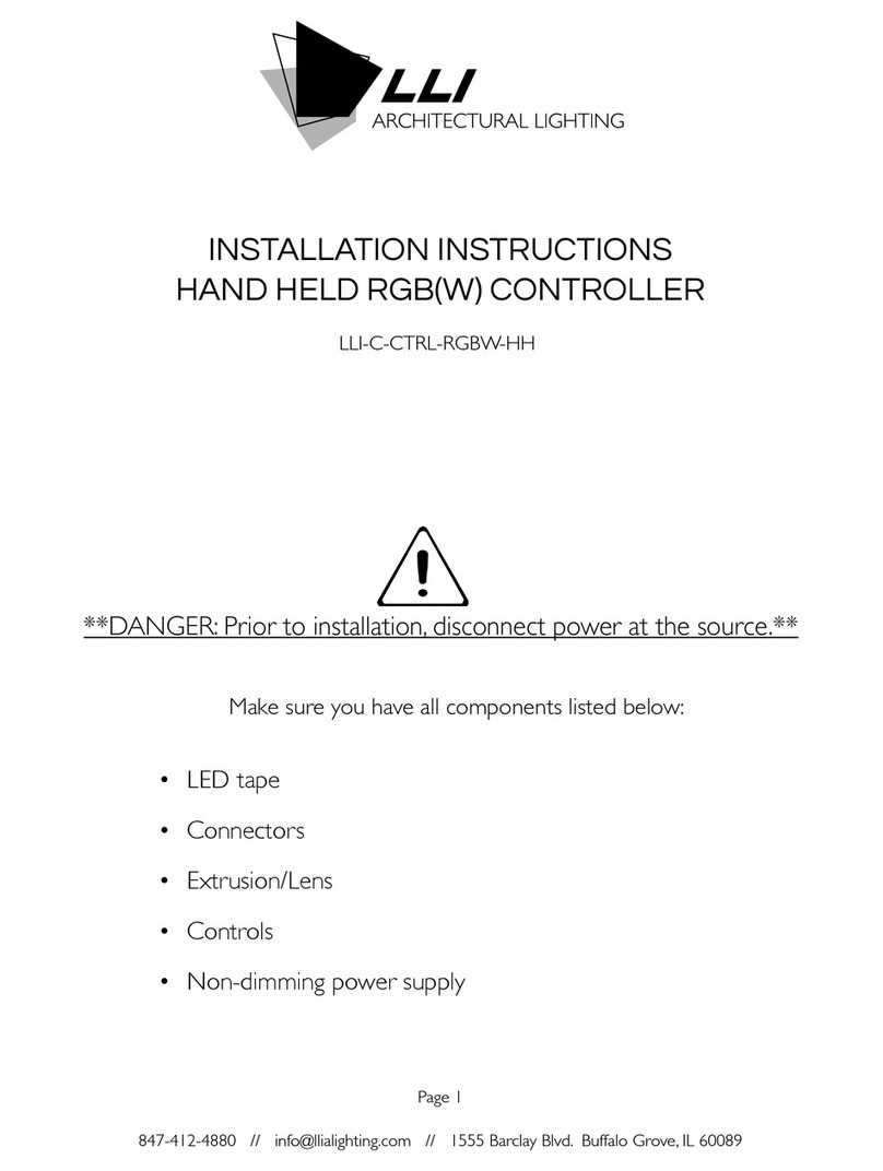 LLI LLI-C-CTRL-RGBW-HH installation instructions