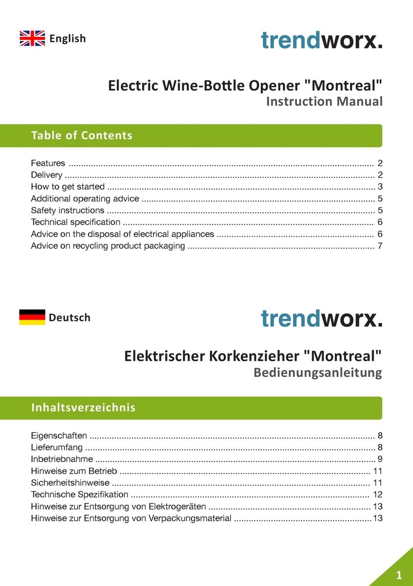 Trendworx Montreal instruction manual