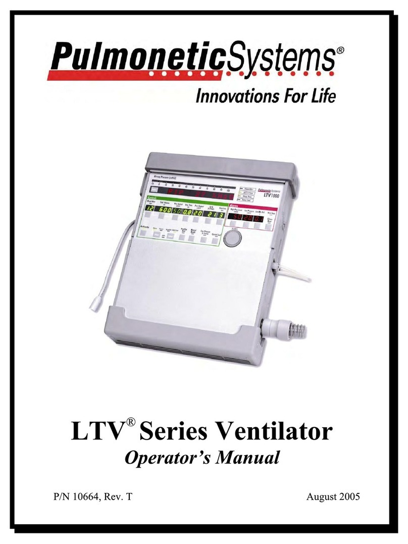 Pulmonetic Systems LTV Series Operator's manual