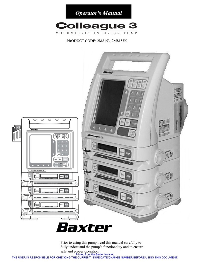 Baxter Healthcare Corporation Colleague 3 Operator's manual