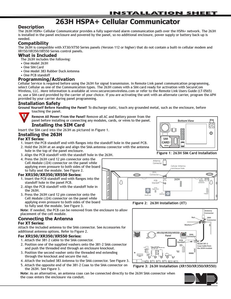 DMP Electronics 263H HSPA+ Assembly instructions