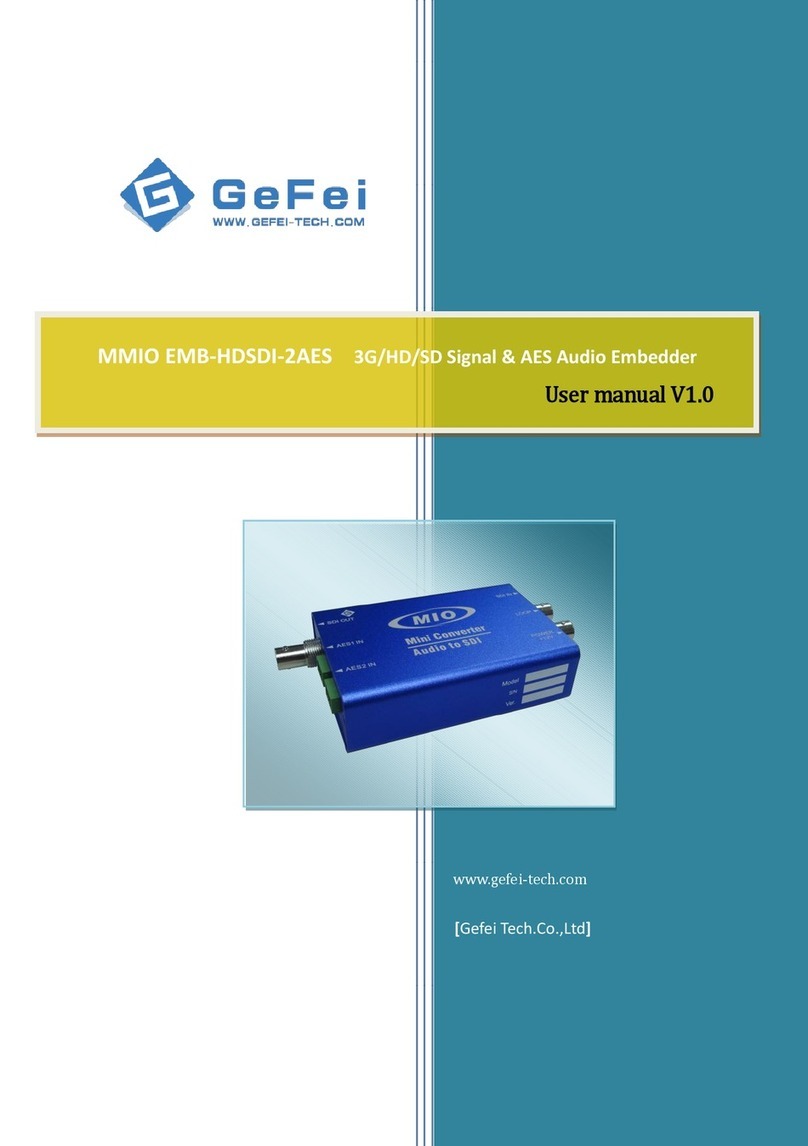 Gefei MMIO EMB-HDSDI-2AES User manual