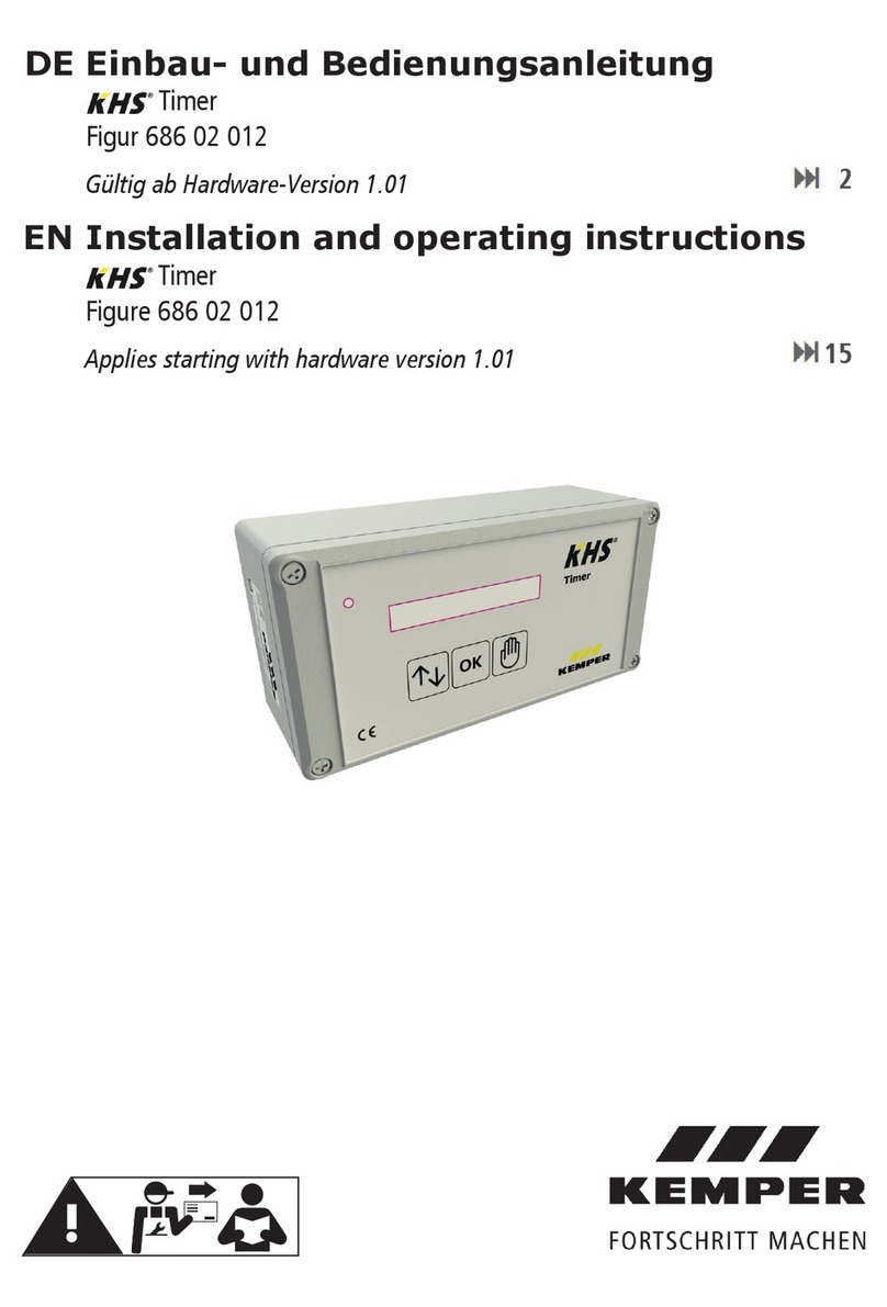 Kemper KHS Timer Installation and operating instructions