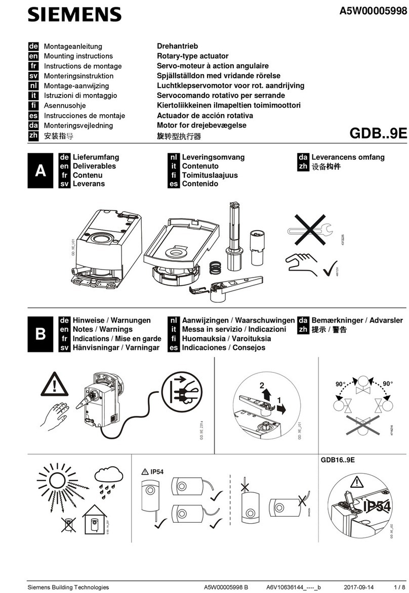 Siemens GDB 9E Series User manual
