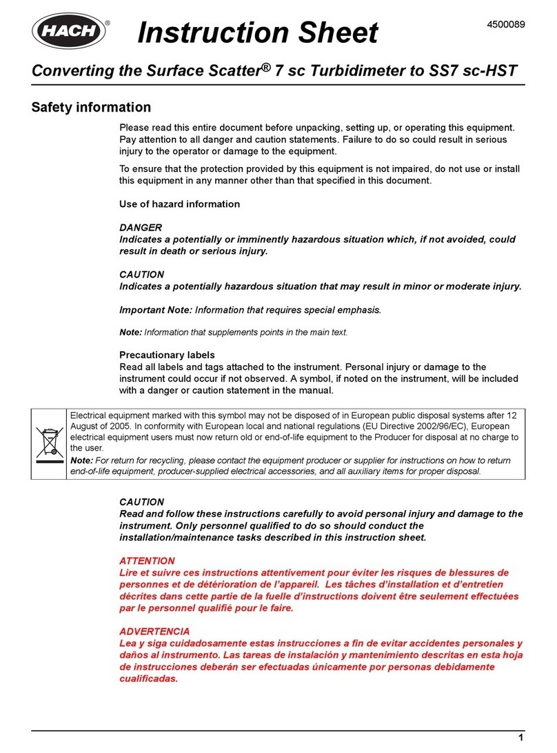 Hach Surface Scatter 7 sc instruction sheet