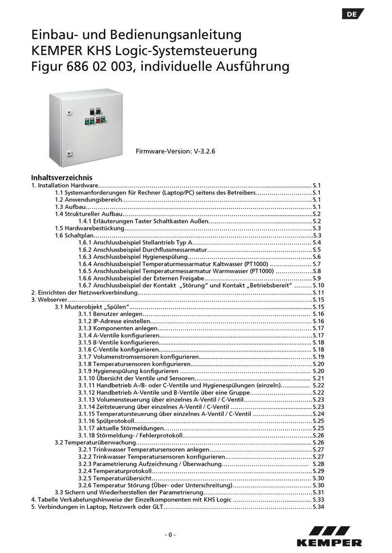 Kemper KHS Logic Control System Installation and operating instructions Kemper KHS Logic Control System Installation and operating instructions