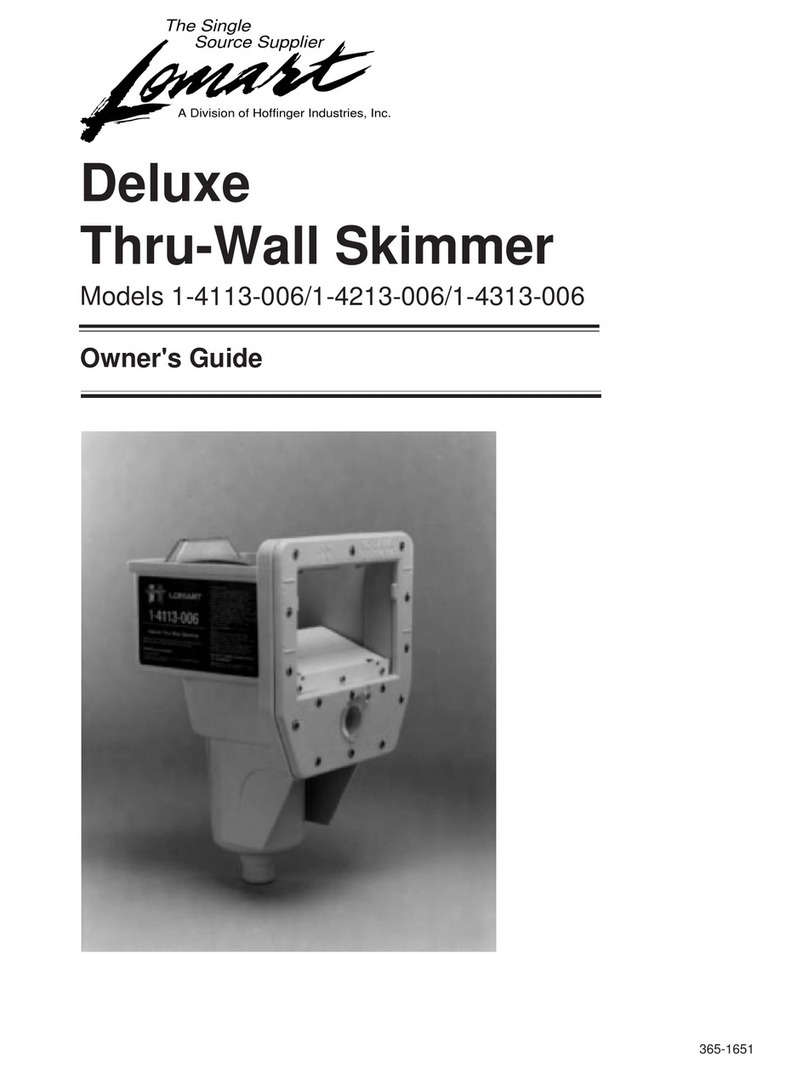 Lomart Deluxe Thru-Wall Skimmer 1-4113-006 owner's guide